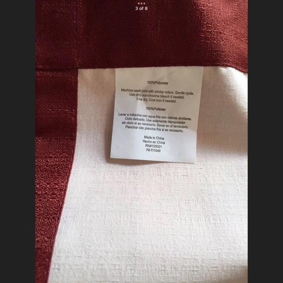 NWOT Set of 2 Ellery Homestyles Curtain Panels Burgundy Rod Pocket 41 x 84 New - Picture 4 of 14